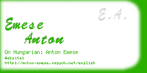 emese anton business card